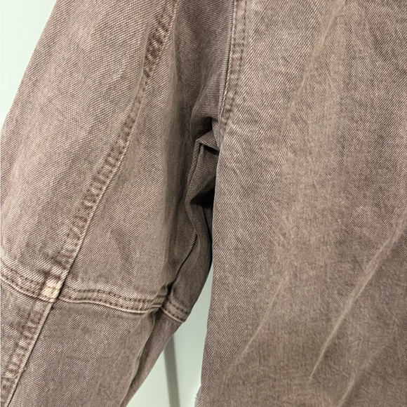 Free People Harley Military Distressed Utility Jacket Red Brown Size XS - Picture 11 of 16